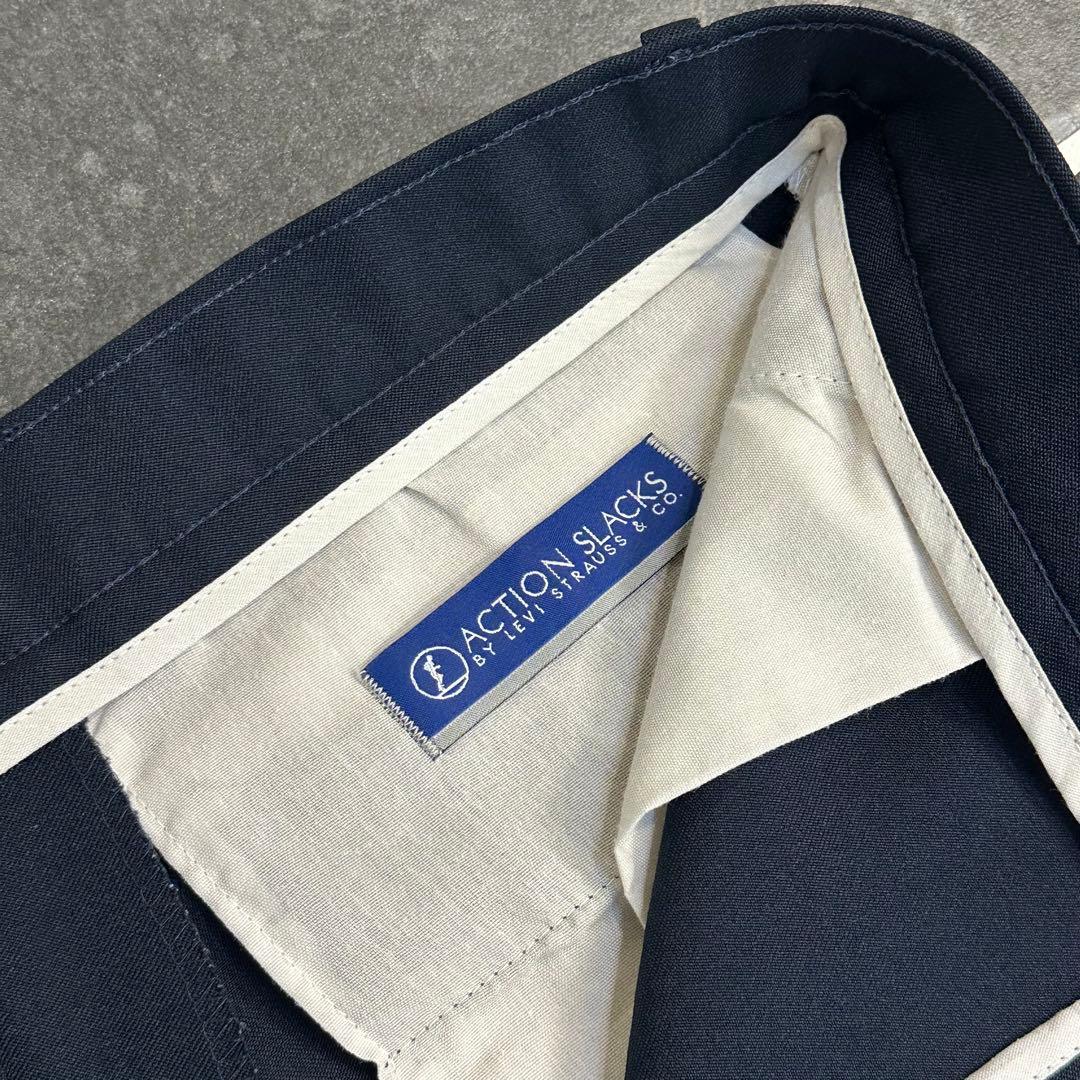 90s Levi’s 【アクションスラックス　ネイビー　レア　ワイドスラックス】
