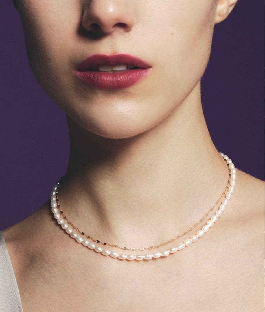 les bon bon パールチョーカー BOB542 淡水パール モダン