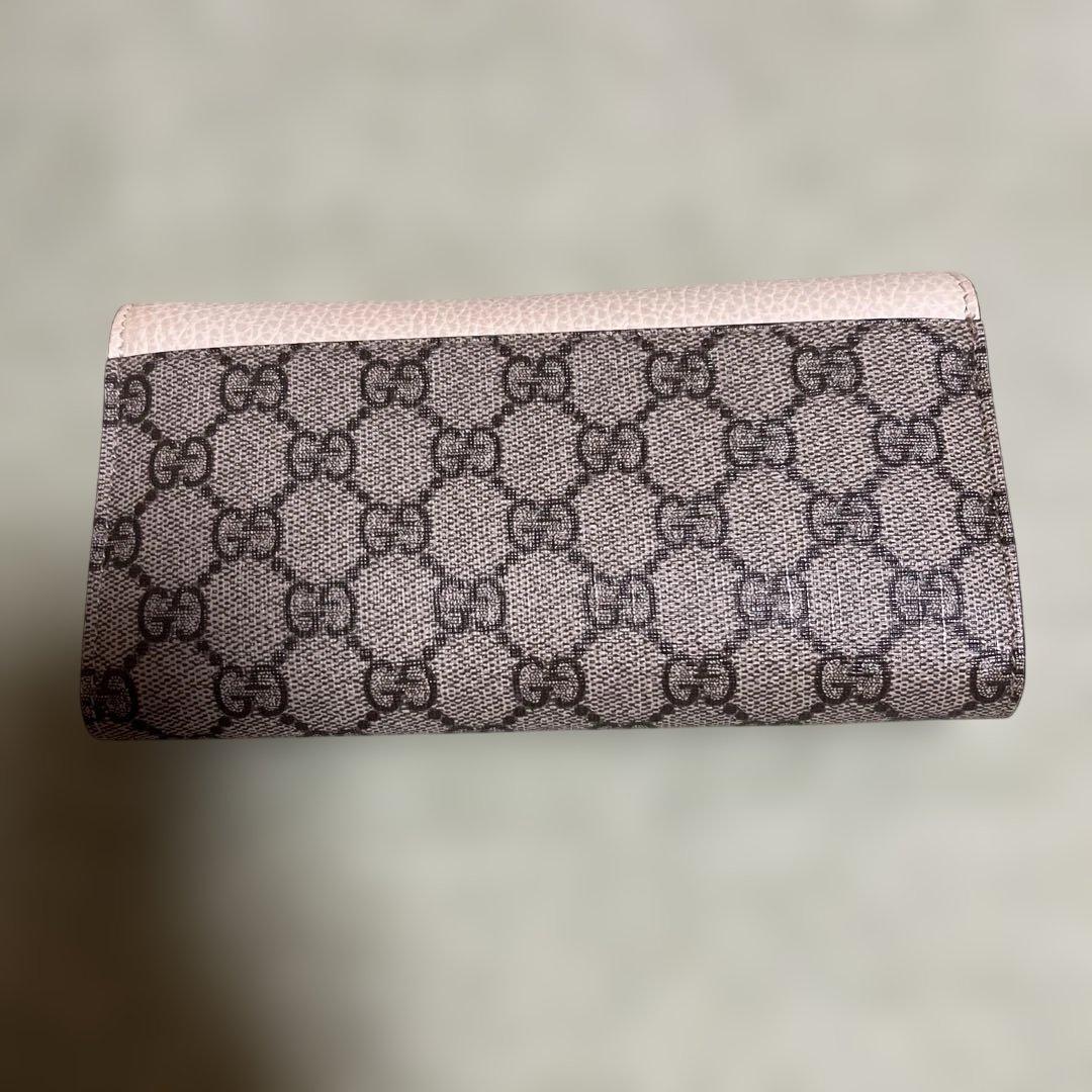 GUCCI GGモノグラム 長財布 ベージュ/ブラウン