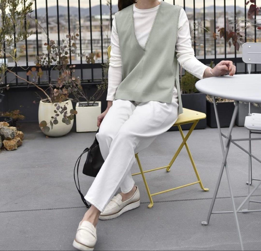 OUR 洗えるフリンジベスト