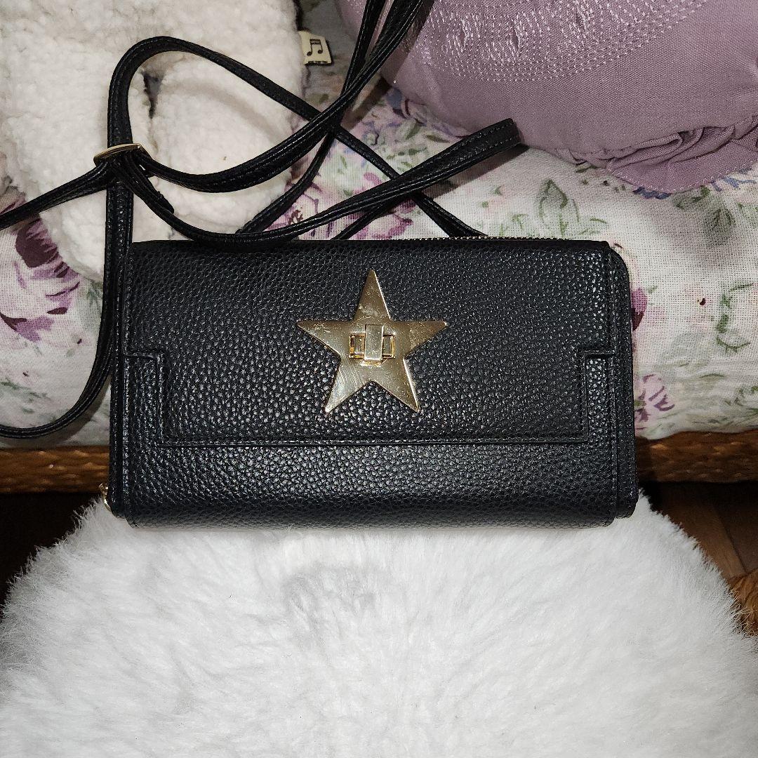 レイジースーザン黒レザー長財布