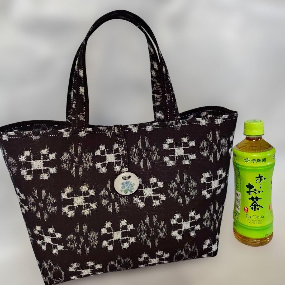 ナル 白い波様予約品 絣リメイク 縦長、横長トートバッグ2点 ハンドメイド