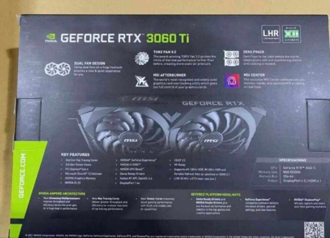 MSI GeForce RTX 3060 Ti VENTUS 2X 8G 新品