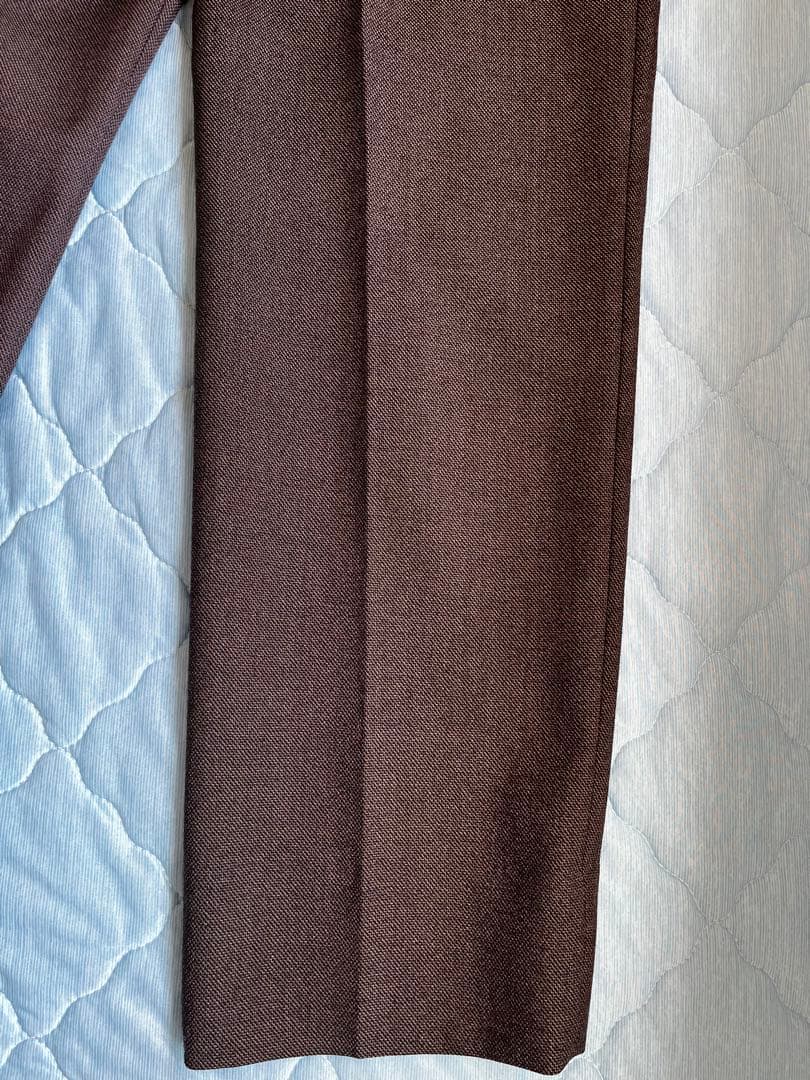 interim ブラウンウールスラックス