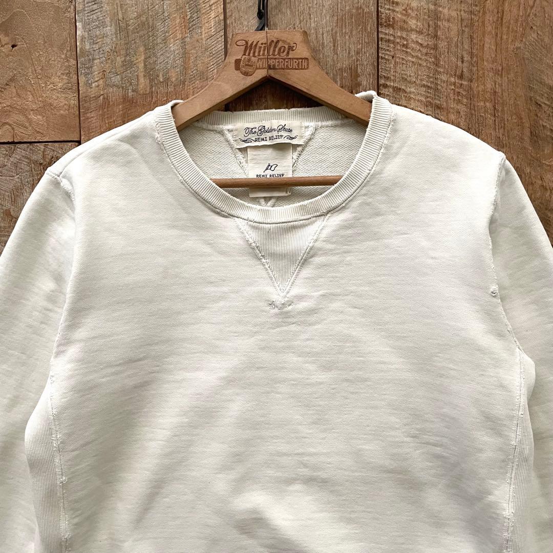 REMI RELIEF 両Vガゼット ダメージ加工 スウェット トレーナー L