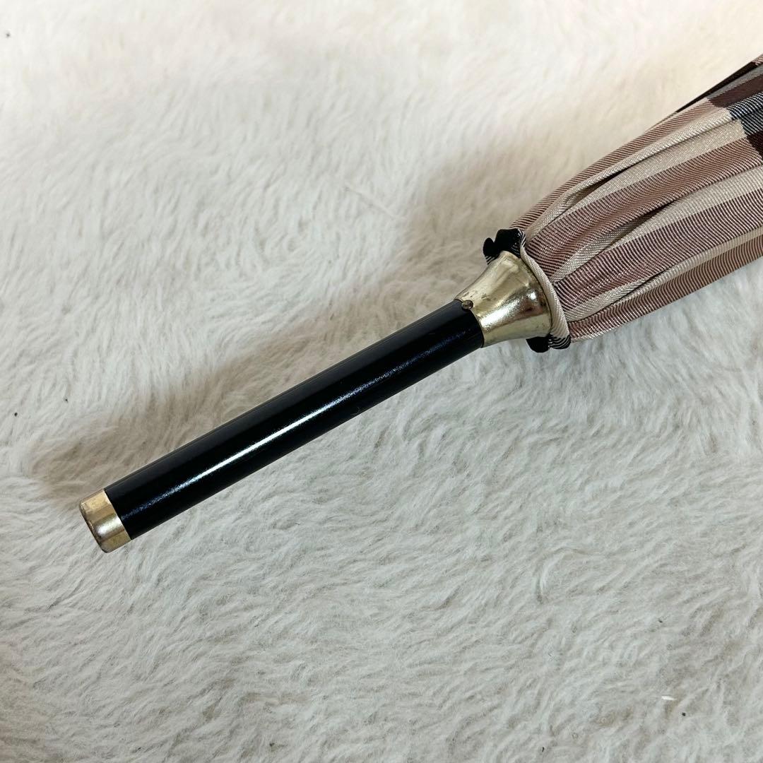 美品❗️BURBERRY 長傘　メガチェック　ノバチェック　雨傘　バーバリー