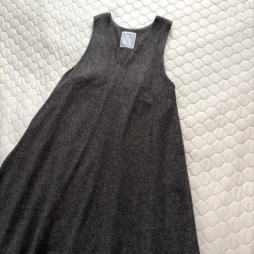 【24SS美品】BEARDSLEY✴︎カラーネップジャンパースカート　サイズ1 黒