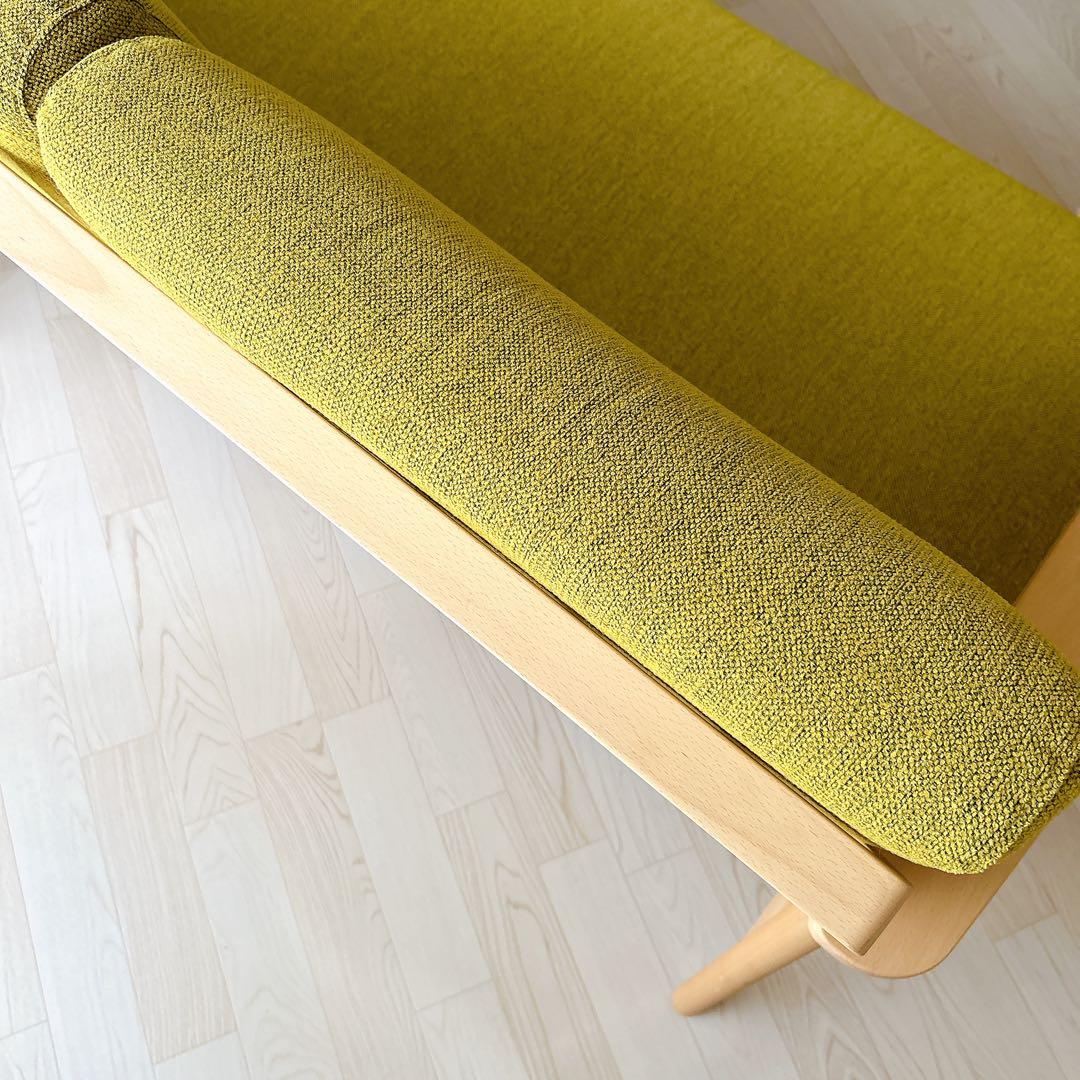 【正規品証明書付き】カリモク2人掛ソファ138㎝ WD4302ミモザピュアビーチ