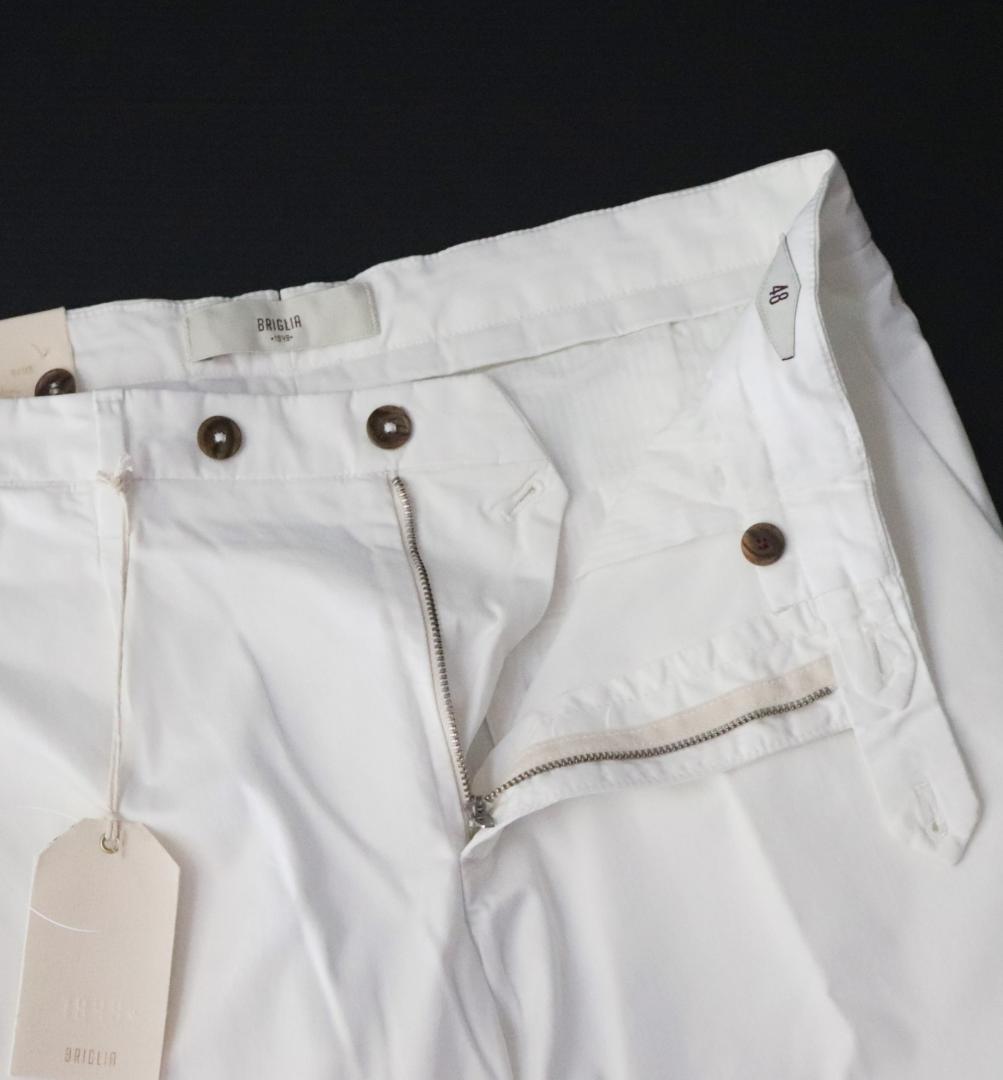 新品【ブリリア1949】 BG21秋冬コットンストレッチ 1プリーツパンツ 48