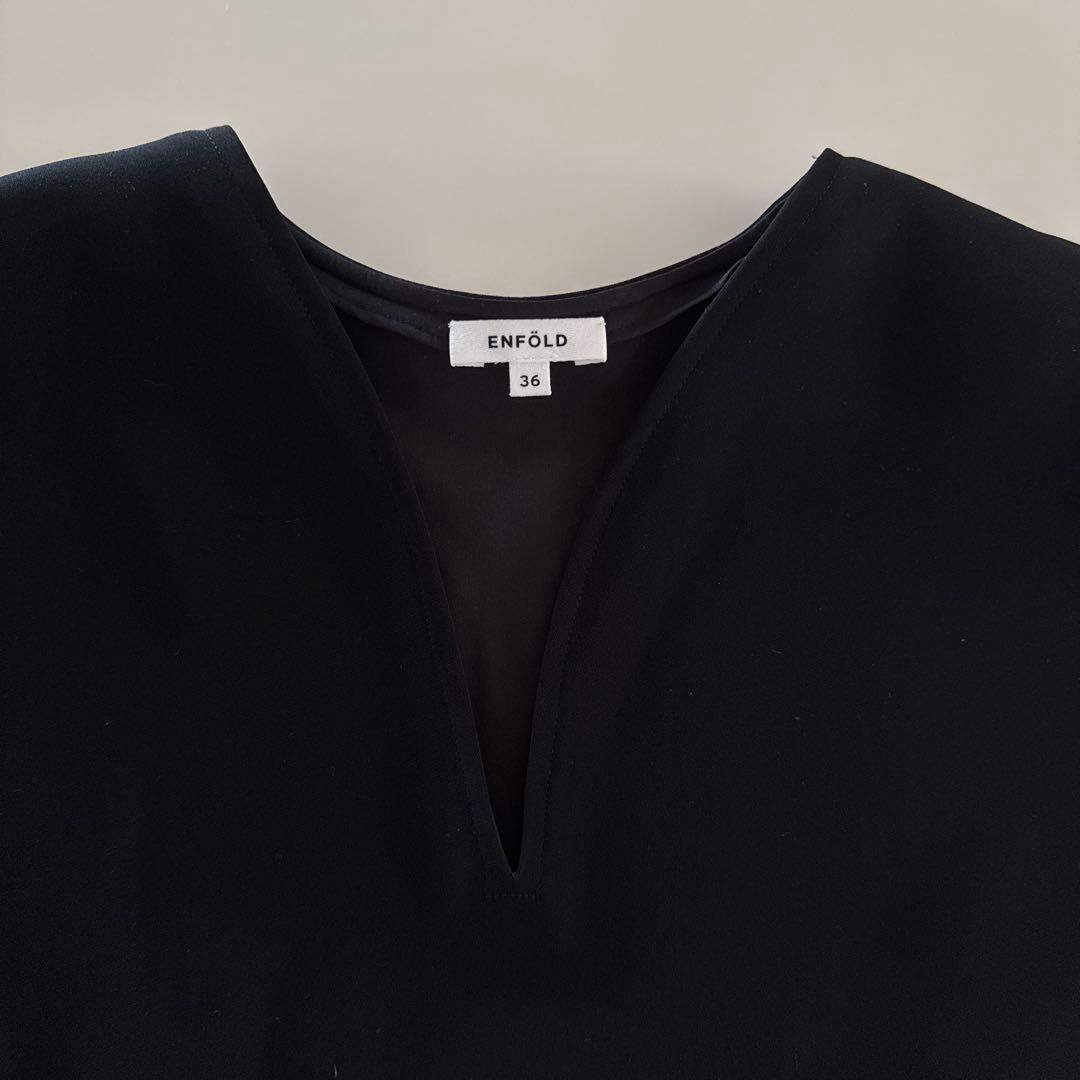 【新品】ENFÖLD ダブルサテン ロングチュニック