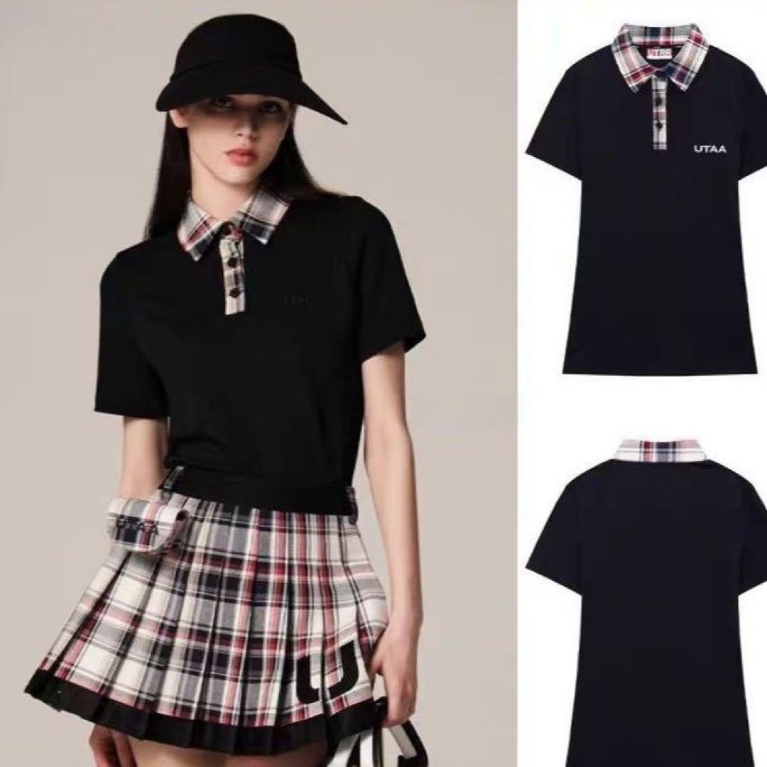 UTAAレディースゴルフシャツスカートセットストレッチサイズM