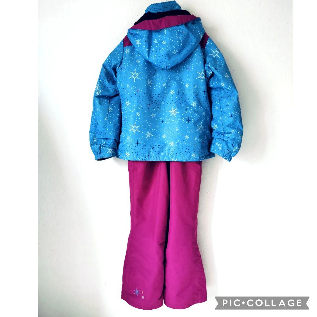 美品 Phenixスキーウェア 女の子 上下 150 140 雪結晶☆水色ピンク