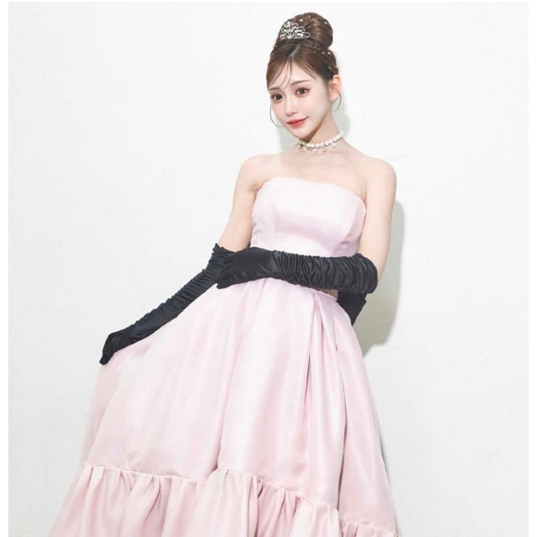 バースデー バックリボン ベア ゴージャス フリルテール Aラインロングドレス