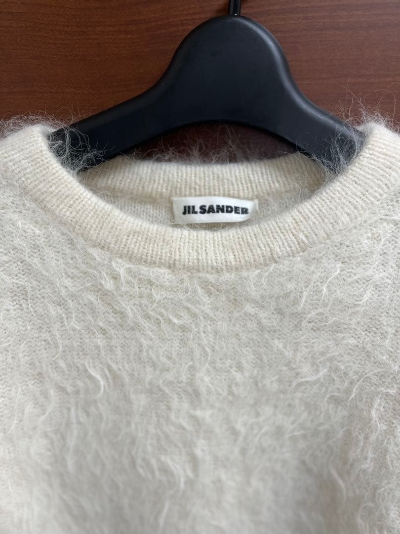 JIL SANDER ホワイトニットセーター　アルパカ ニットプルオーバー