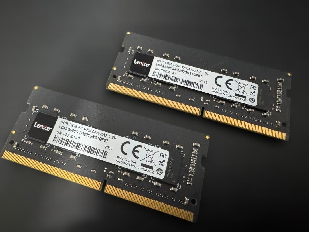 Lexar DDR4-3200 メモリ 8GB×2枚（計16GB）