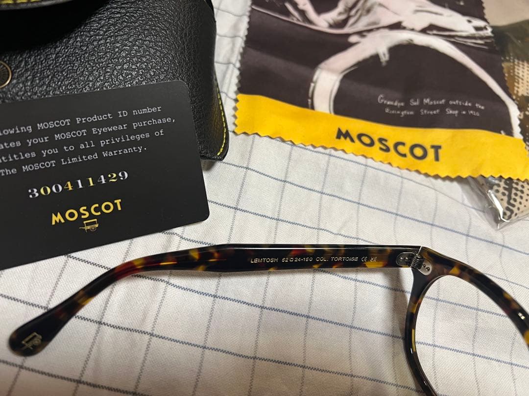 【美品】正規品 モスコット レムトッシュ 52 tort 調光ブラウンレンズ