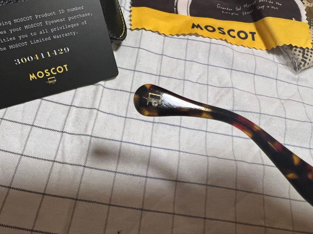 【美品】正規品 モスコット レムトッシュ 52 tort 調光ブラウンレンズ