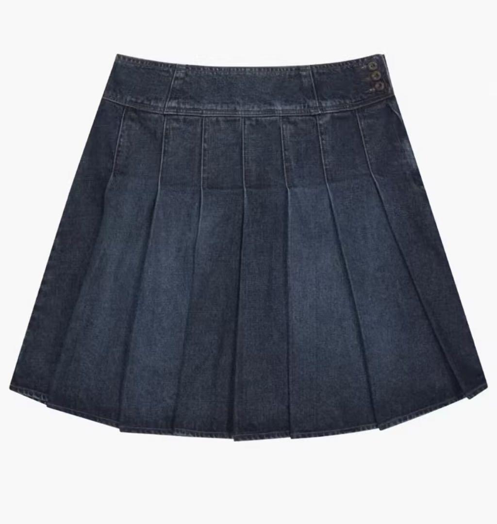 COYSEIO DEEP DENIM PLEATS スカート