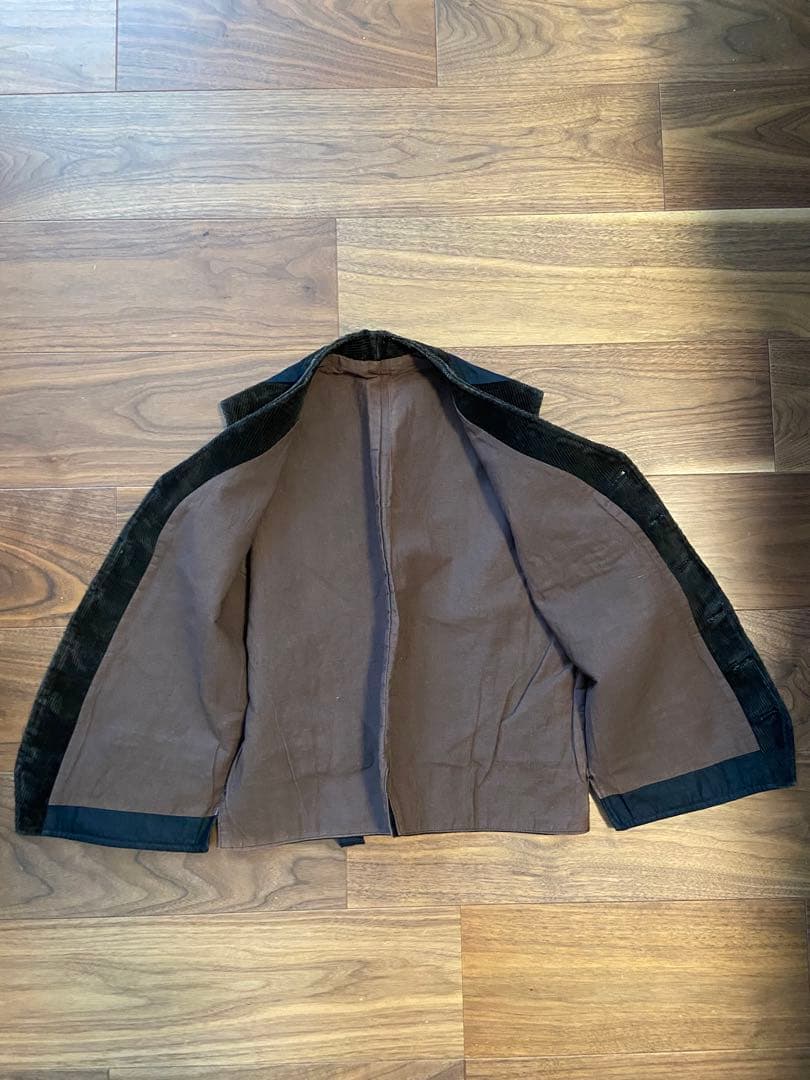 〜1940s フランス　コーデュロイ　ベスト　ブラウン