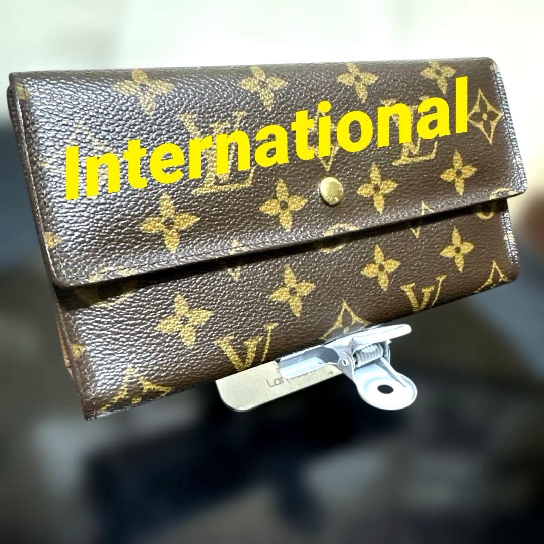 ⑧★使用感少/美品♪モノグラム 三つ折り長財布