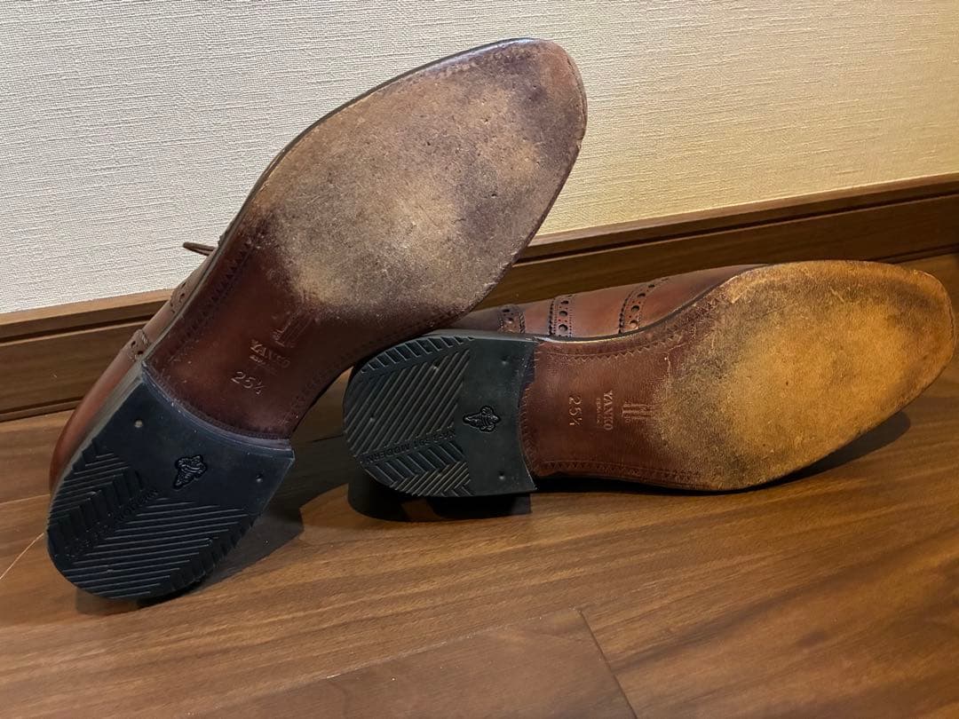 ヤンコ YANKO ウイングチップ ブラウン 25 1/2EE