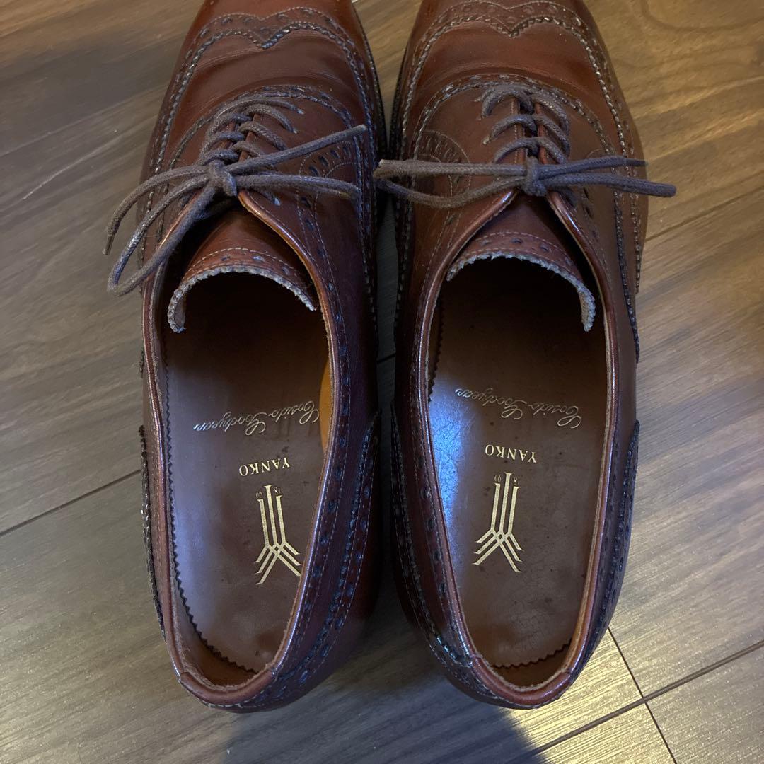 ヤンコ YANKO ウイングチップ ブラウン 25 1/2EE