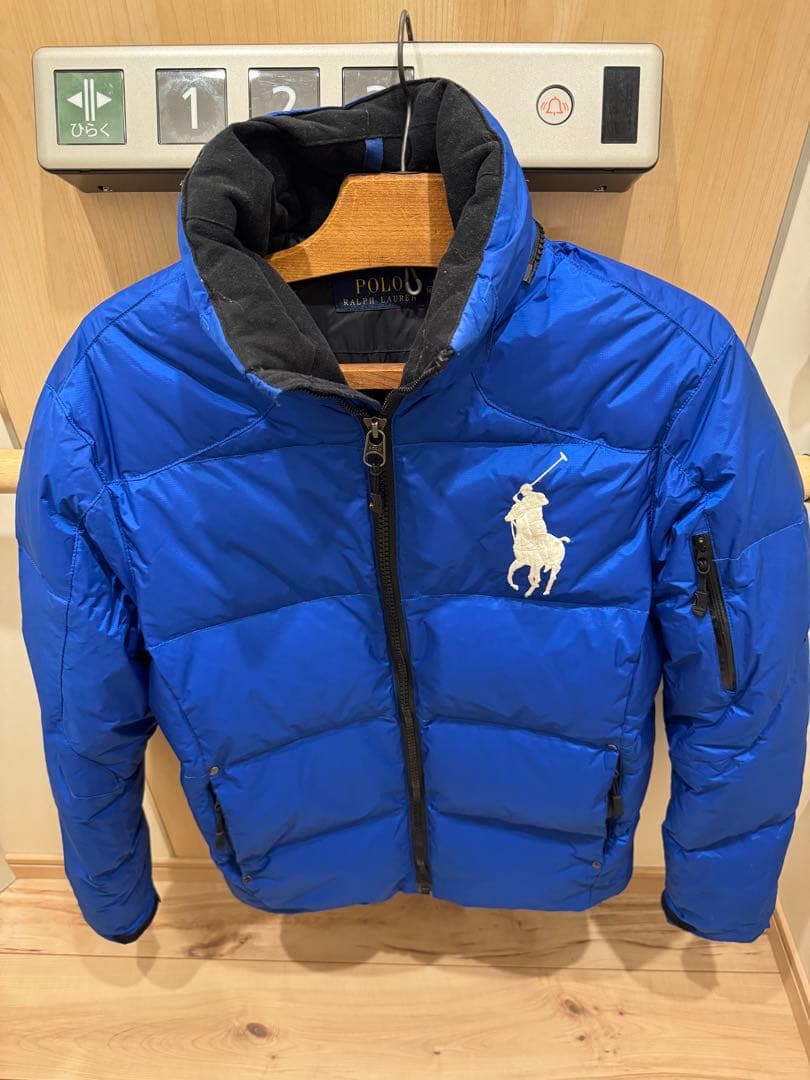 値下美品ラルフローレンビッグポニー ダウンジャケットUSA-XS日本S程フード無