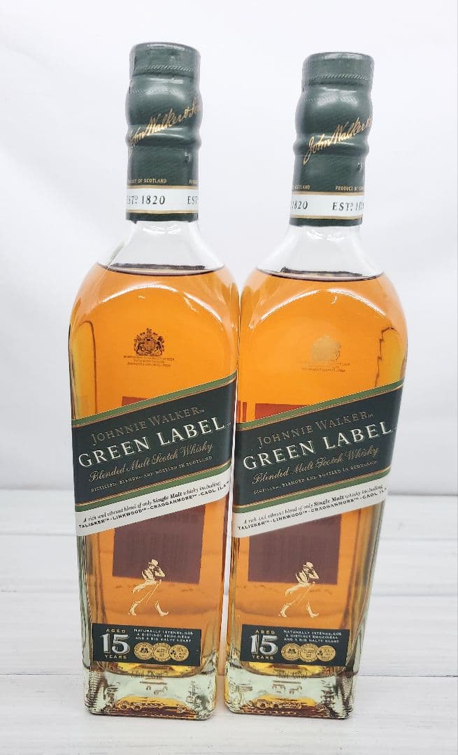 ジョニーウォーカー グリーンラベル 15年 750ml　2本セット