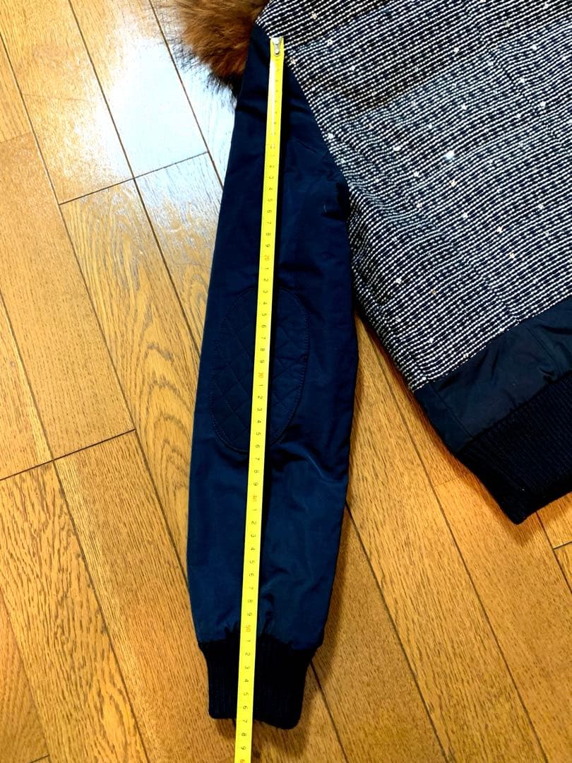 LANVIN ランバンオンブルーブルゾン　リアルファー付　サイズ38