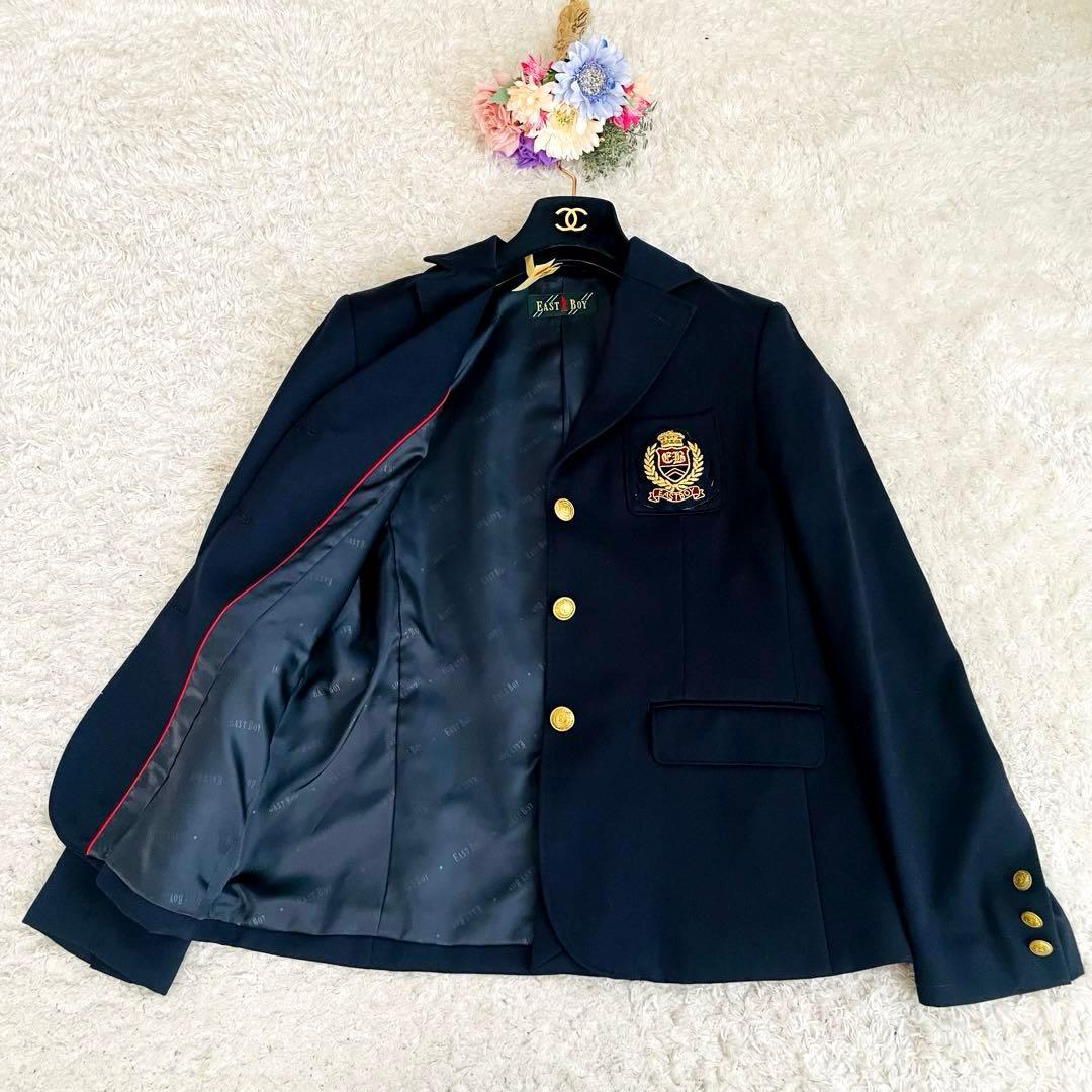 美品✨イーストボーイ♡紺ブレジャケット　エンブレム　金ボタン　M