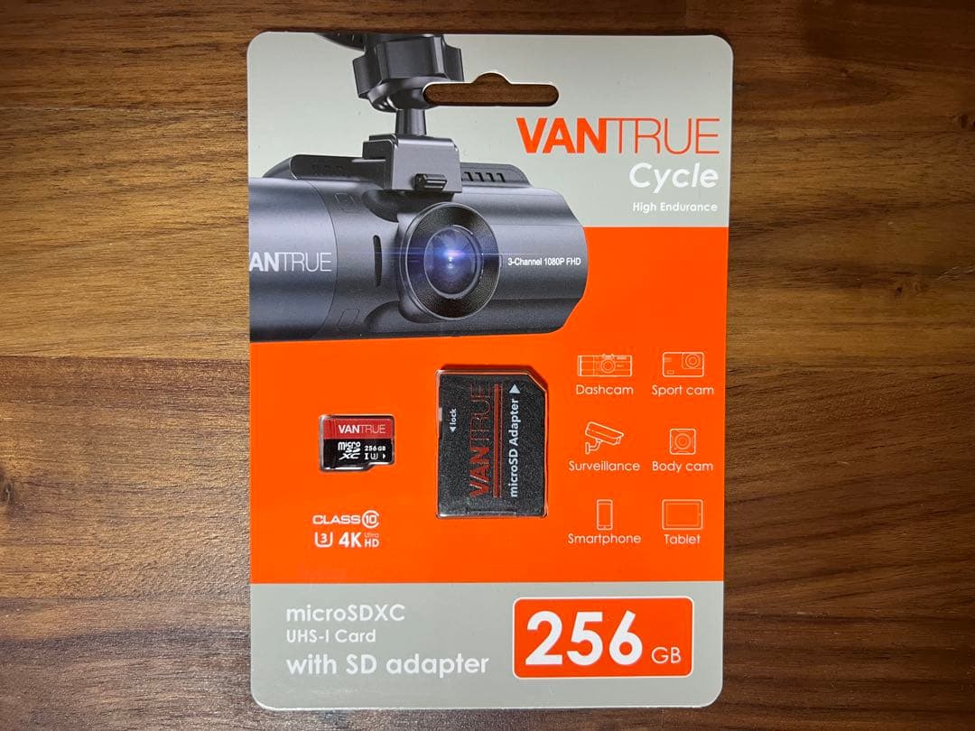【セール】VANTRUE OnDash N4 microSDXC 256GB付き