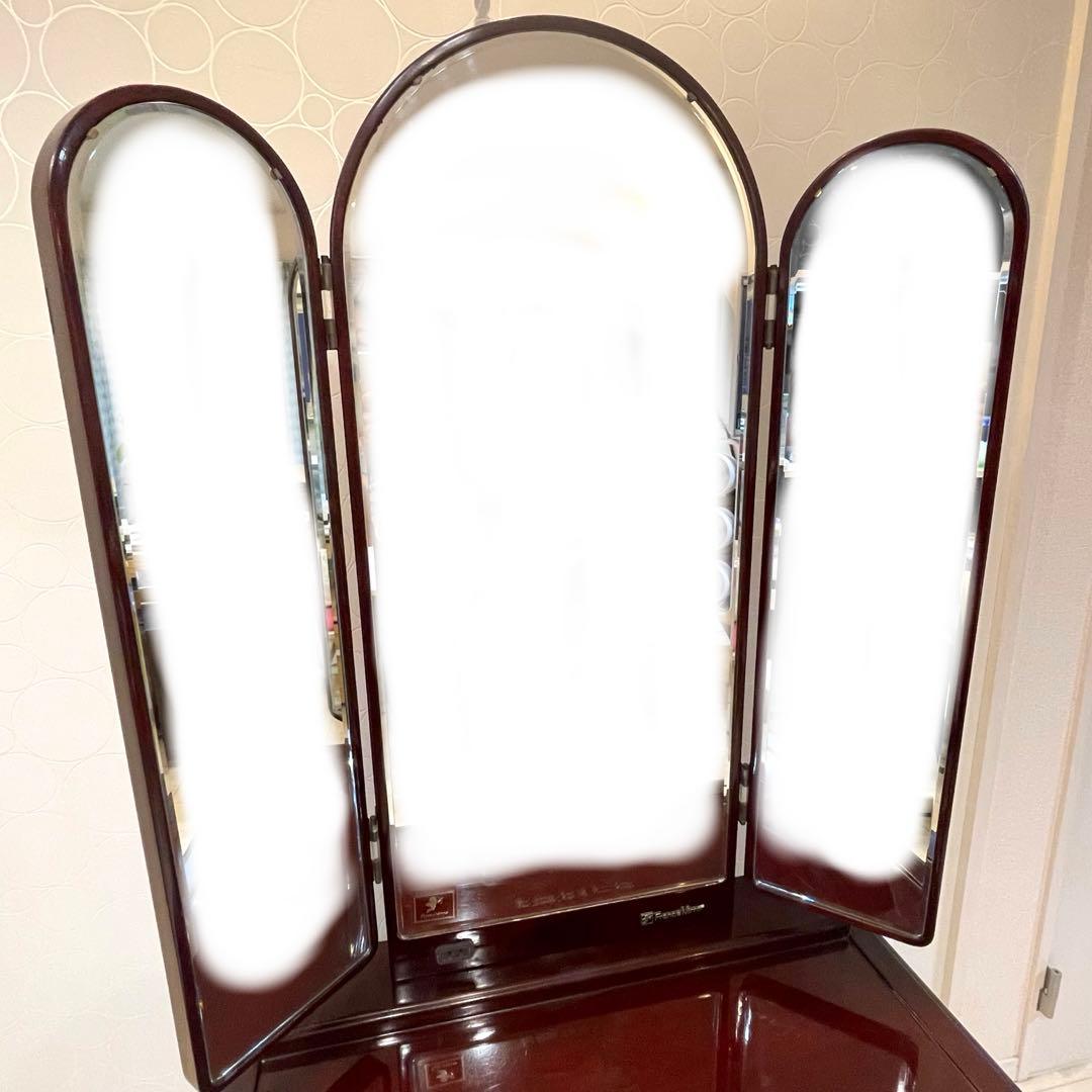 【フランスミラー】三面鏡ドレッサー 化粧台 ドレッサー 鏡台のみ（椅子は別出品）