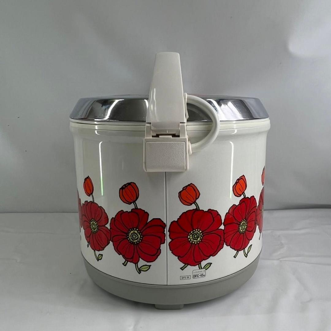 【未使用品】 昭和レトロ タイガー 電子ジャー 花柄 保温ジャー