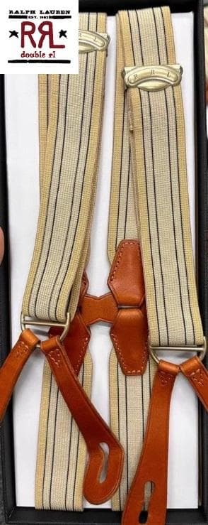 送料無料/新品　Ralph Lauren ストライプ サスペンダー
