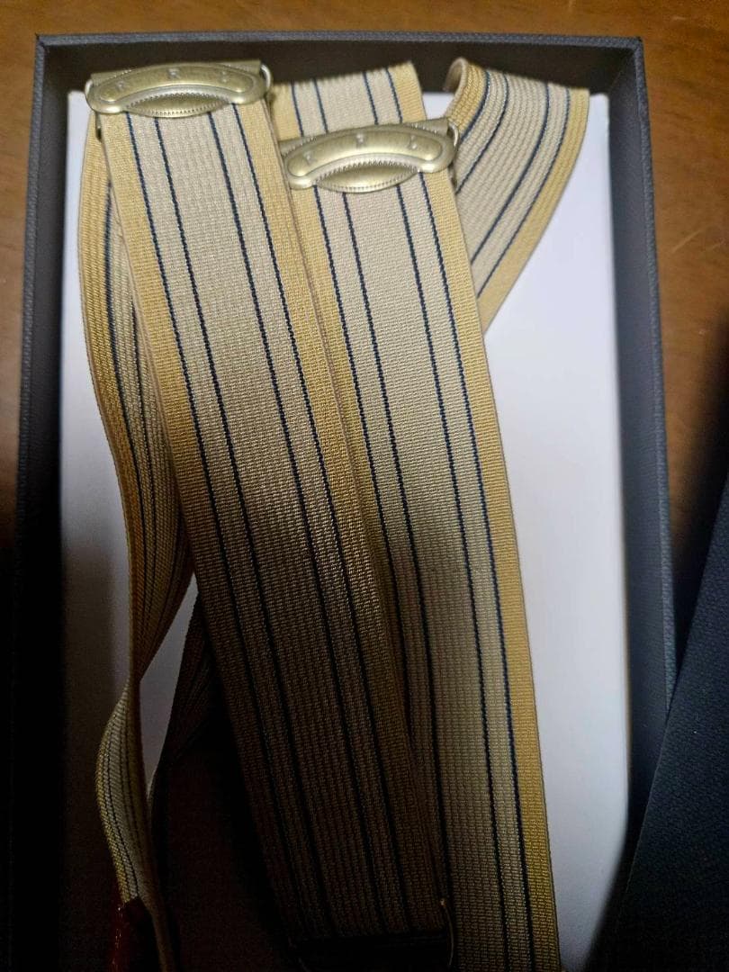 送料無料/新品　Ralph Lauren ストライプ サスペンダー