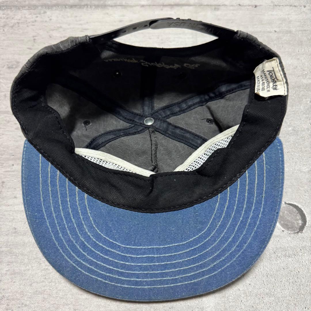 90s USA製 Ford キャップ フェード ブラック モーター 企業 刺繍