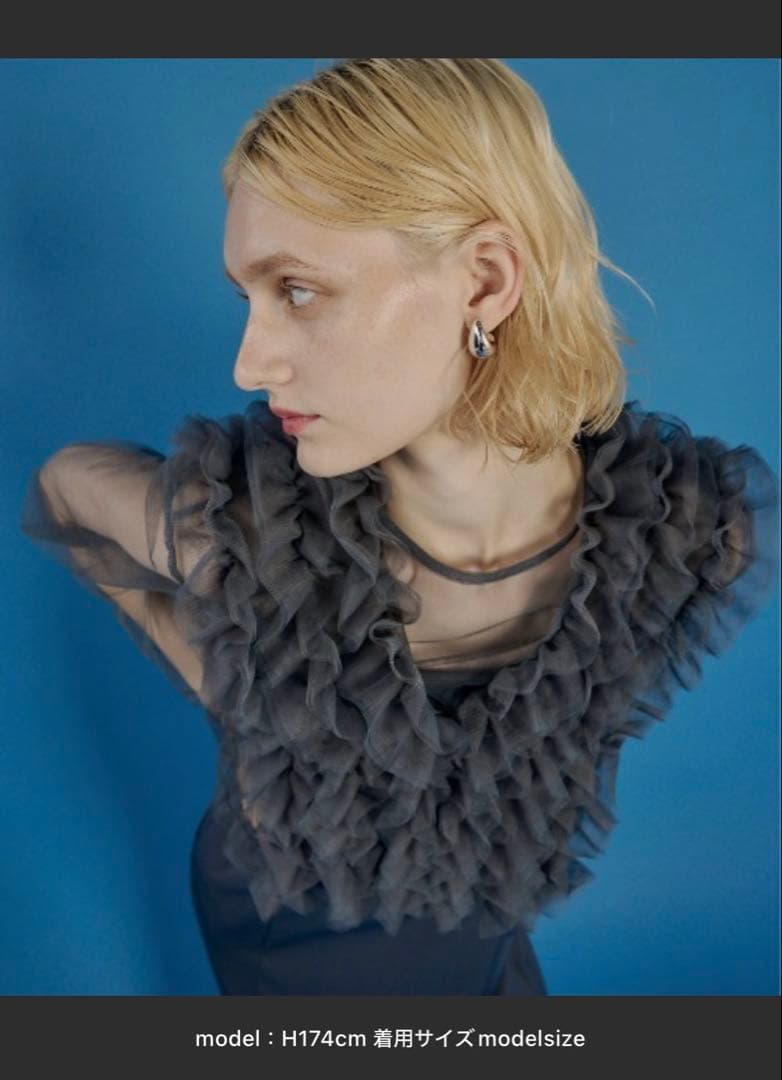 【美品】3wayフリルドレス blue オケージョン 結婚式 お呼ばれドレス