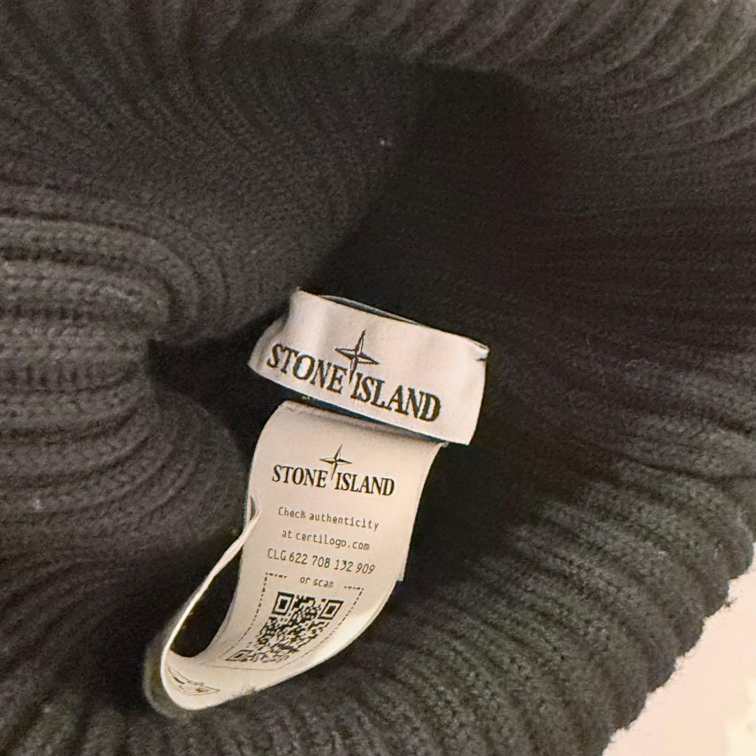 ストーンアイランド ニット帽 黒 ブラック メンズ レディース