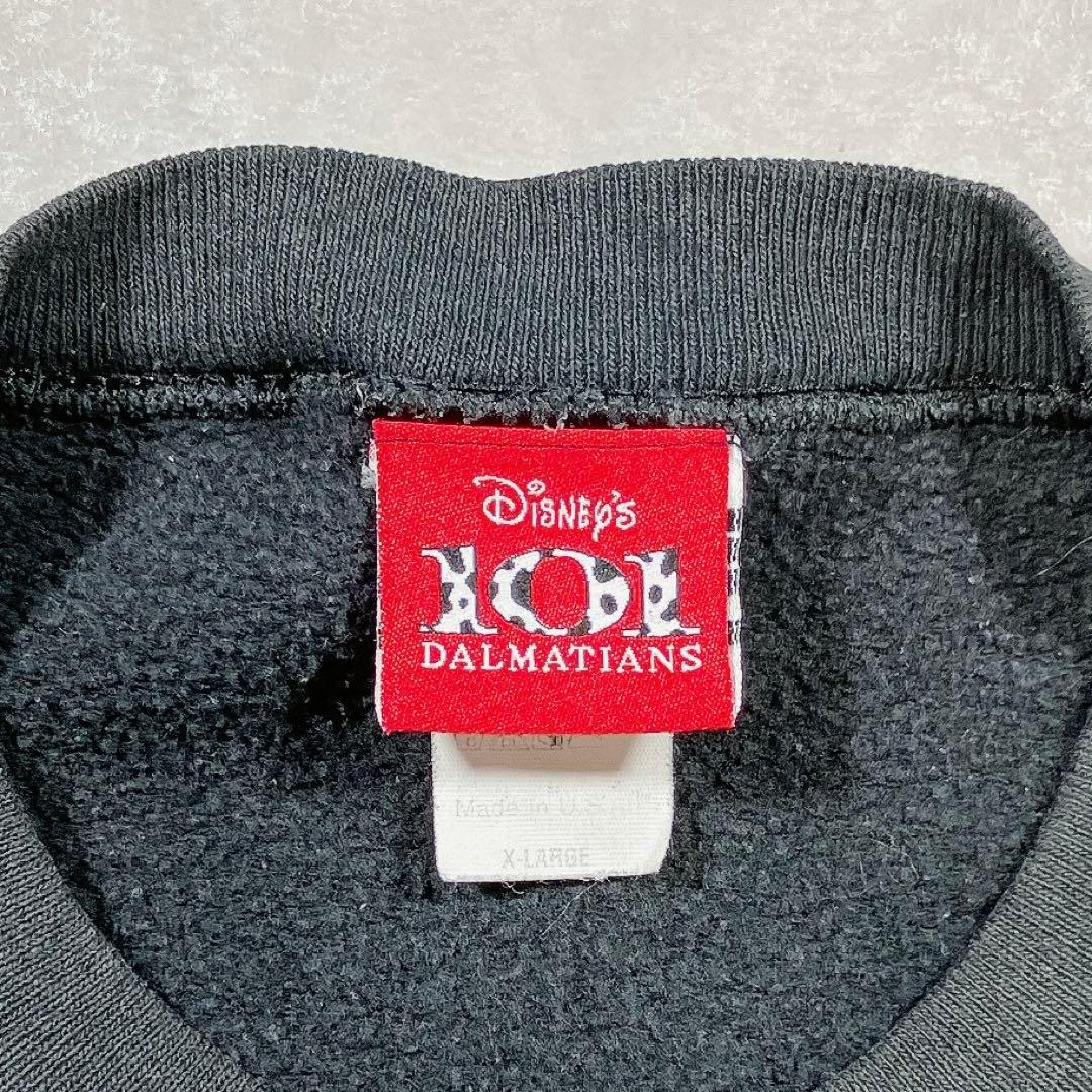 90s USA製 Disney 101匹わんちゃん スウェット 黒 ヴィンテージ