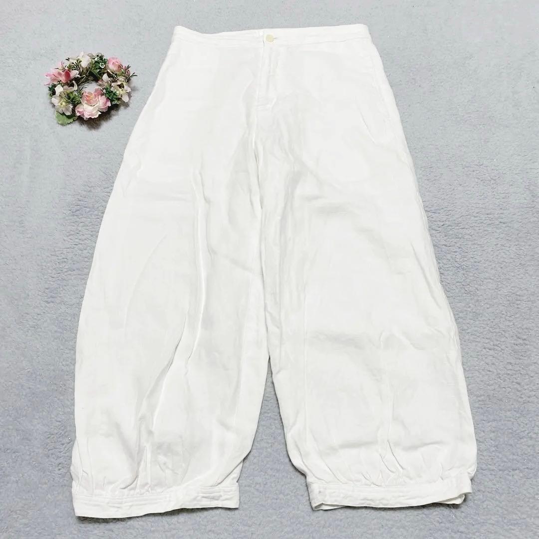 未使用品【イントゥーカ】リネンパンツ 麻 サルエルパンツ 日本製 春夏秋