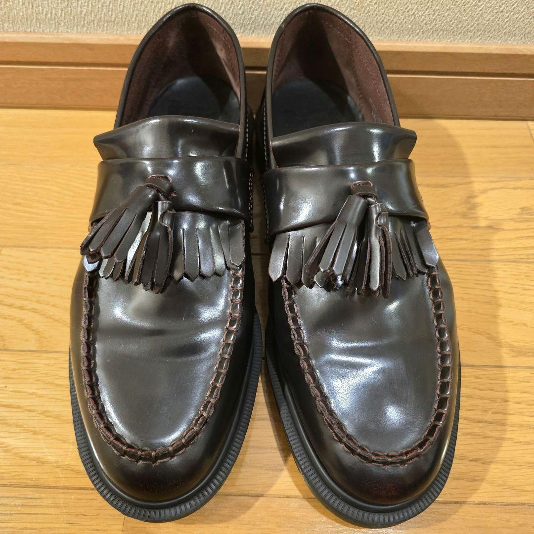 現行 ドクターマーチン エイドリアンタッセルローファー 厚底 本革 赤 UK9