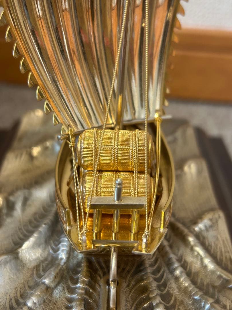 銀製　宝船　武比古作　6号(房)銀船　本体SILVER985