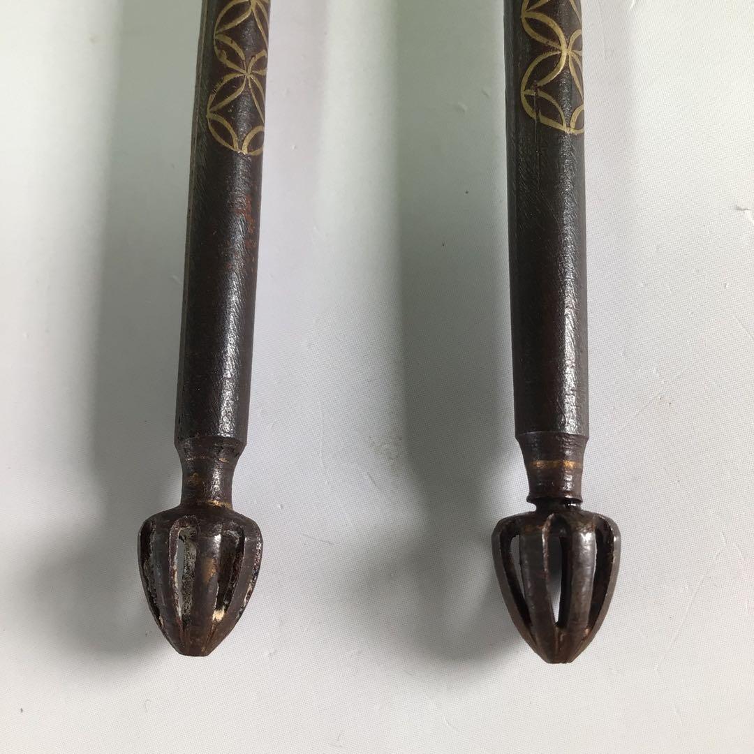 Ｒ４７　火箸　『寺西宗山造』『七宝象嵌』『飾火箸』　共箱　茶道具