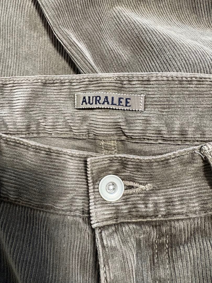 AURALEE 25AW コーデュロイワイドパンツ　オリーブブラウン
