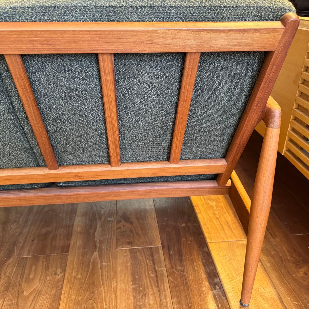 ペーパーナイフソファ　カイ クリスチャンセン　3人掛け　チーク材　宮崎椅子製作所