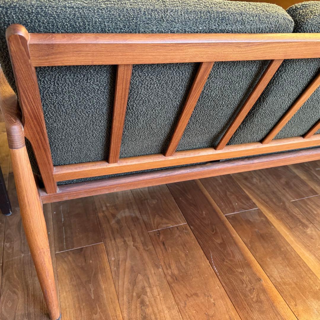 ペーパーナイフソファ　カイ クリスチャンセン　3人掛け　チーク材　宮崎椅子製作所