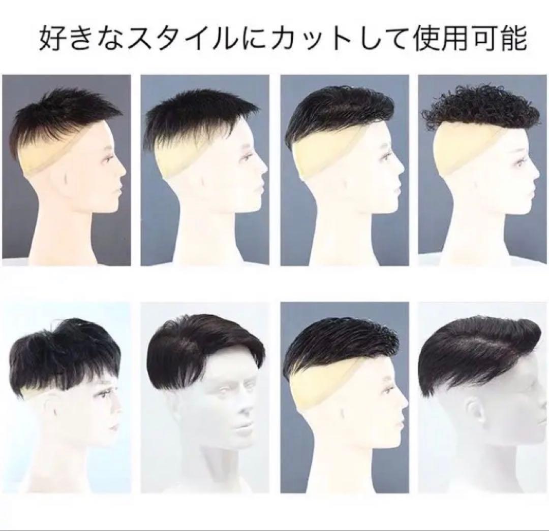 メンズ ウィッグ 男性用 かつら 100%人毛 黑色