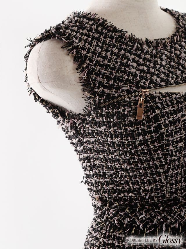 ROBE de FLEURS　Glossy　ツイードドレス