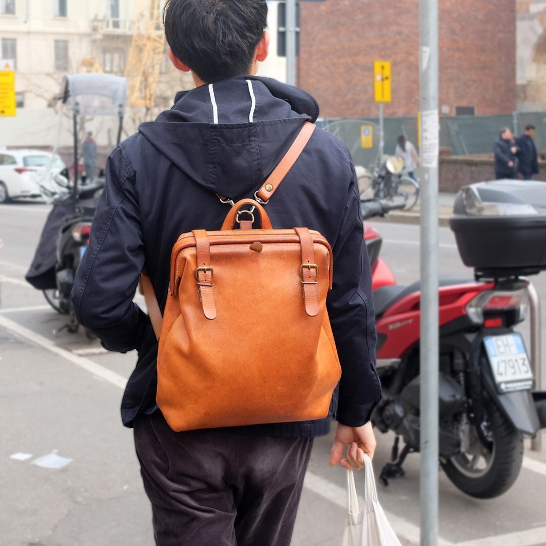 HERZ ラックスリュック・(R-143) N Big肩当て付き キャメル