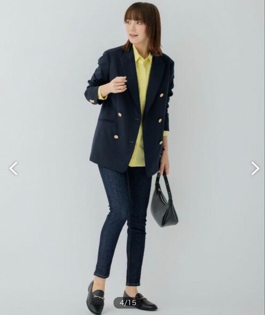 23区　紺ブレ　テーラードジャケット　金ボタン　セレモニー　ネイビー　40